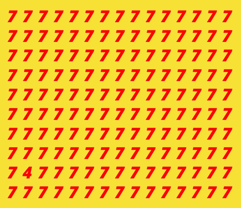 Paveikslėlyje raskite skaičių 4.